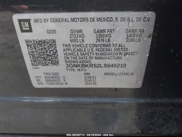 Chevrolet Blazer Awd Rs 2020 3GNKBKRS2LS645210 Image 9