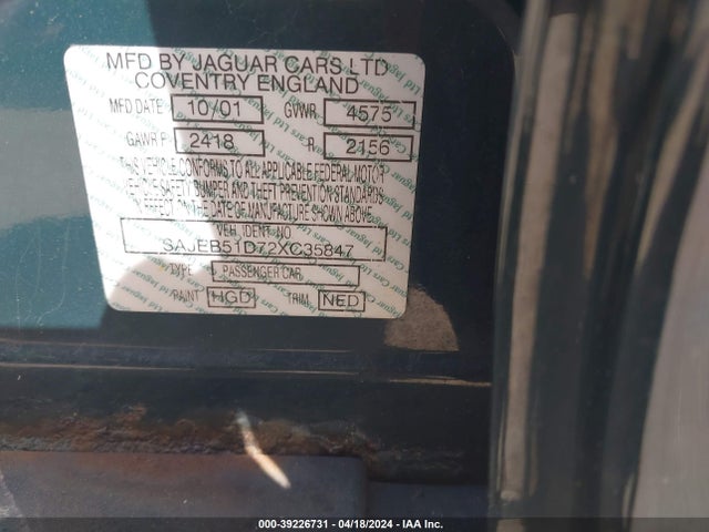 2002 JAGUAR X-TYPE SAJEB51D72XC35847 Photo 8