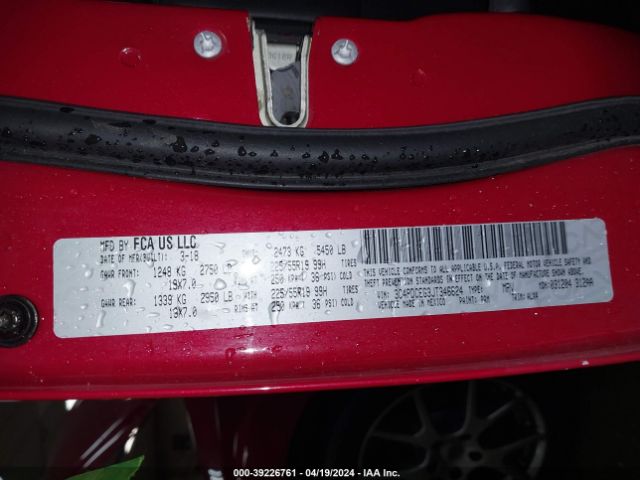 3C4PDCEG3JT346624 Dodge JOURNEY GT