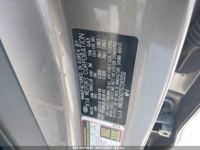 KIA Soul 2016 KNDJN2A27G7245350 Image 9