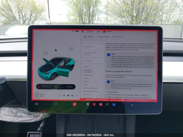 5YJYGDEE4MF152512 Tesla Model Y Long Range Dual Motor All-wheel Drive