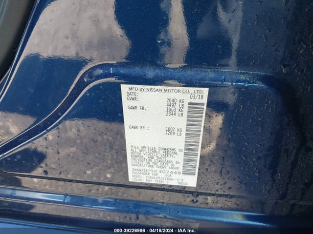 Nissan LEAF SV 2018 1N4AZ1CP3JC307449 Image 9