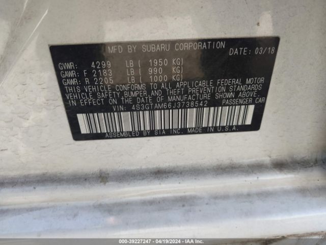 4S3GTAM66J3738542 Subaru Impreza 2.0i Sport