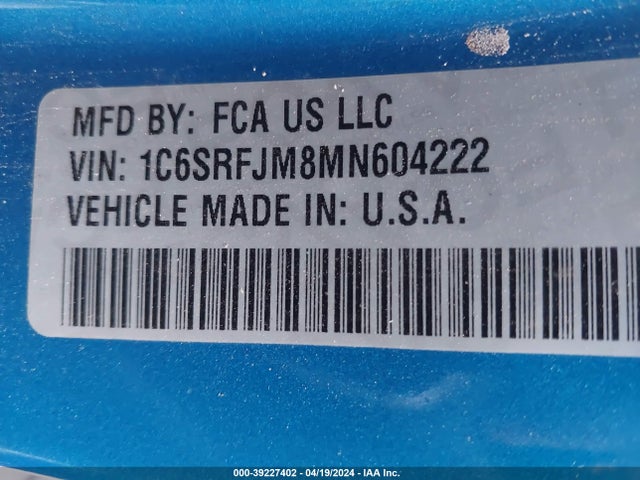 RAM 1500 Laramie  4x4 5'7 Box 2021 1C6SRFJM8MN604222 Image 9