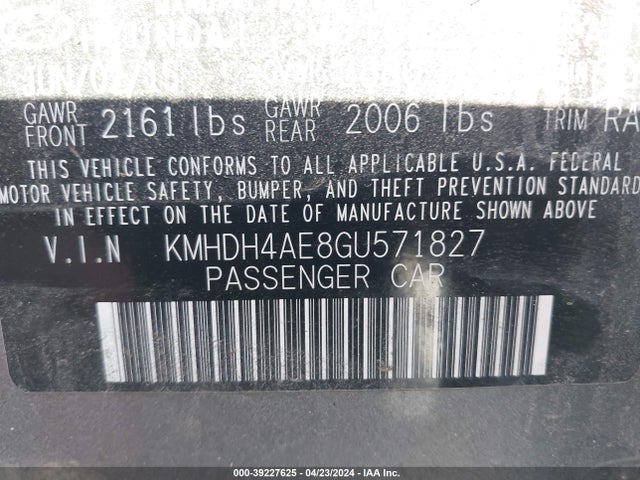 Hyundai ELANTRA SE 2016 KMHDH4AE8GU571827 Image 9