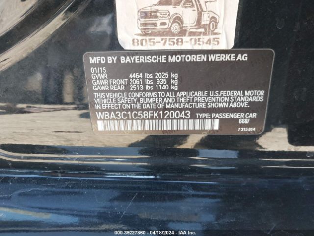 WBA3C1C58FK120043 BMW 328I