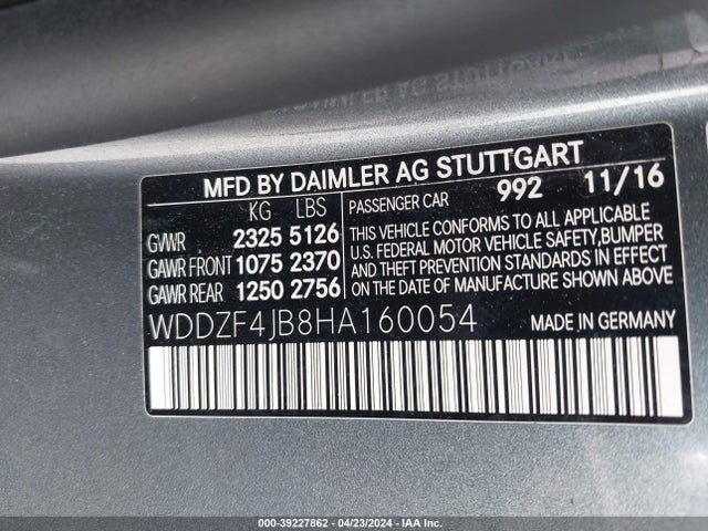 Mercedes-Benz E 300 2017 WDDZF4JB8HA160054 Image 9