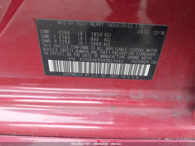 4S3GKAK63H3603440 Subaru Impreza 2.0i Sport