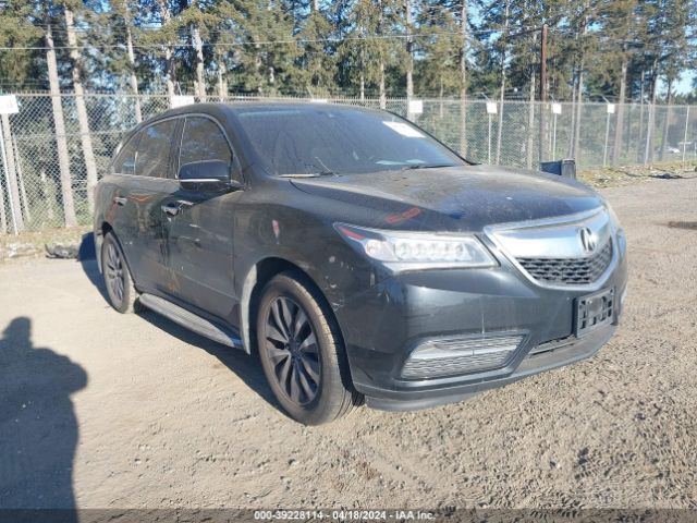 2016 Acura Mdx Technology   Acurawatch Plus Packages/technology Package მანქანა იყიდება აუქციონზე, vin: 5FRYD4H46GB009561, აუქციონის ნომერი: 39228114