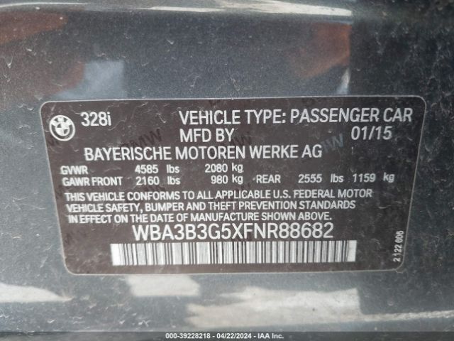 WBA3B3G5XFNR88682 BMW 328i Xdrive