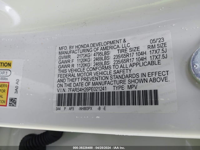 Honda Cr-v Lx Awd 2023 7FARS4H26PE021241 Image 9
