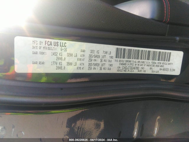 Dodge Durango R/t 2016 1C4SDJCT2GC467891 Image 9