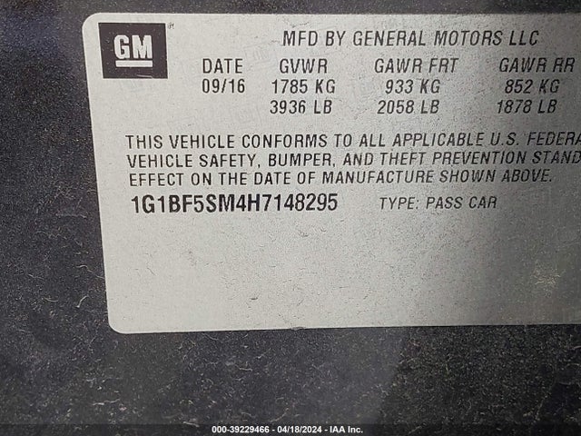 Chevrolet Cruze Premier Auto 2017 1G1BF5SM4H7148295 Image 9