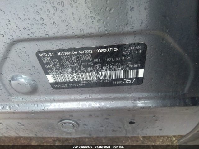 JA4AP3AWXHZ019855 Mitsubishi Outlander Sport 2.4 Se