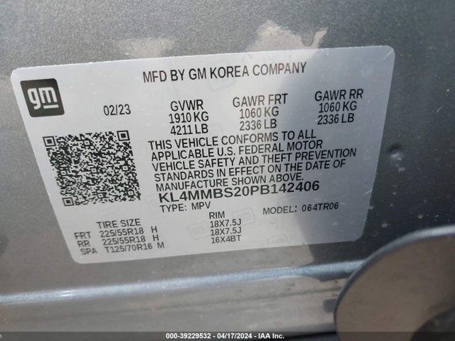 KL4MMBS20PB142406 Buick Encore Gx Preferred Fwd