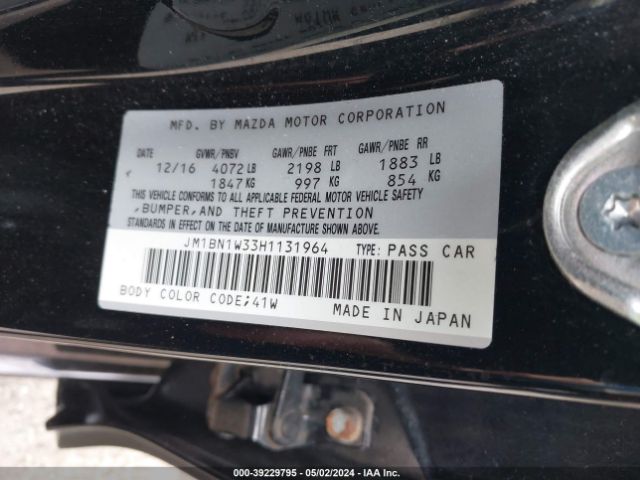 JM1BN1W33H1131964 Mazda Mazda3 Grand Touring
