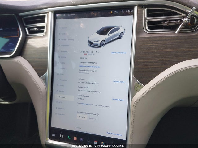 Tesla Model S P85 2014 5YJSA1H15EFP56764 Image 7