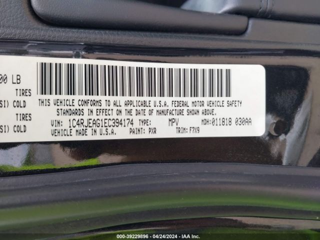 1C4RJEAG1EC394174 Jeep Grand Cherokee Laredo