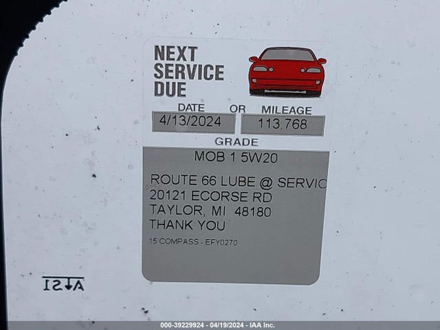 Jeep Compass Latitude 2015 1C4NJDEB7FD356726 Image 12