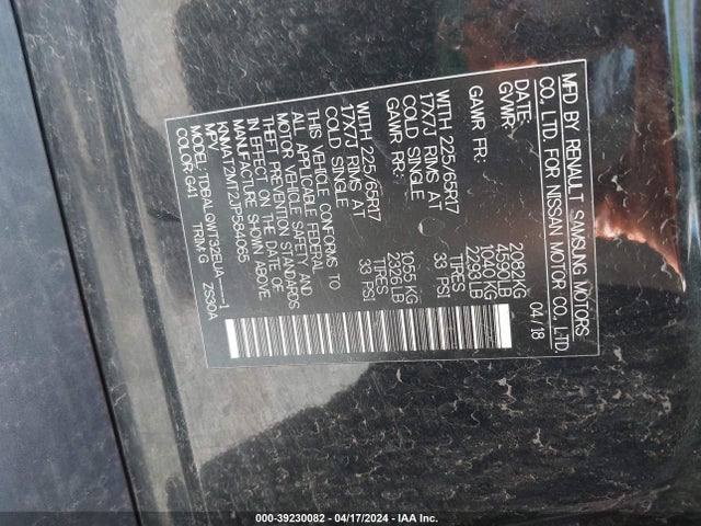 Nissan ROGUE SV 2018 KNMAT2MT2JP584065 Image 9
