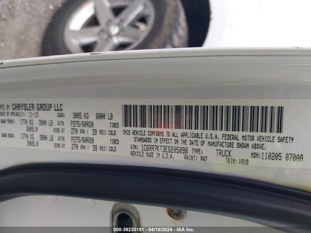 RAM 1500 Express 2014 1C6RR7KT3ES205098 Image 9