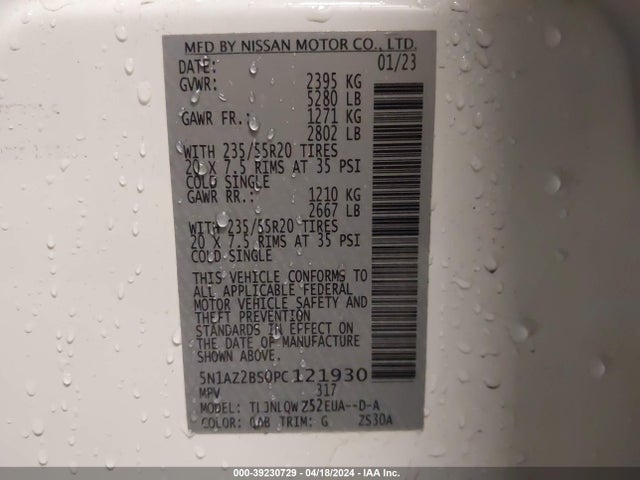 Nissan Murano Sv Intelligent Awd 2023 5N1AZ2BS0PC121930 Image 9