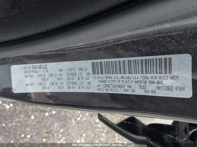 1C6RREFT0KN706247 RAM 1500 Big Horn/lone Star  4x2 5'7 Box