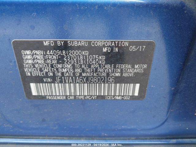 2018 SUBARU WRX JF1VA1A6XJ9802196 Photo 8