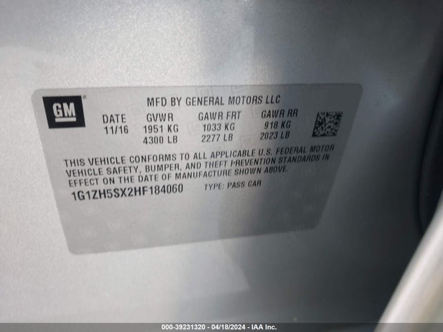 Chevrolet Malibu Premier 2017 1G1ZH5SX2HF184060 Image 9