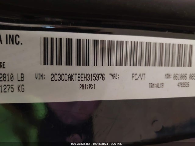 Chrysler 300C 2014 2C3CCAKT8EH315976 Image 9