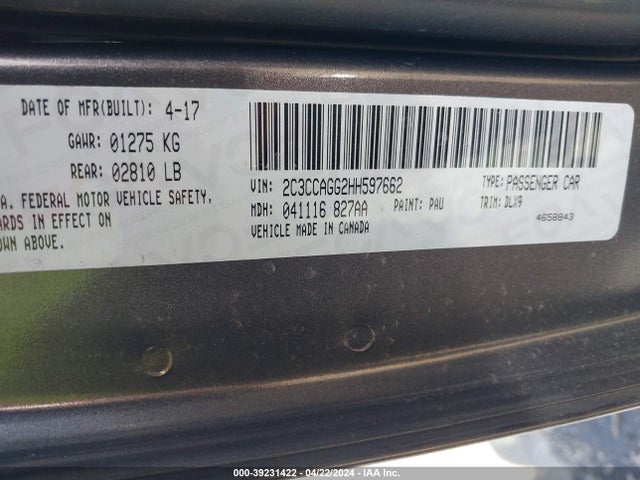 Chrysler 300 300s Awd 2017 2C3CCAGG2HH597662 Image 9