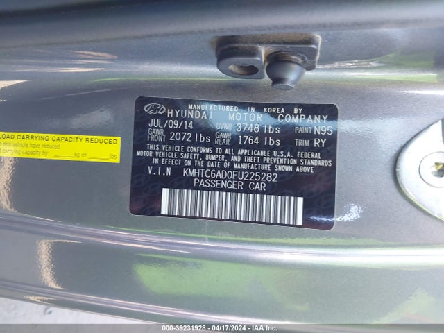 Hyundai Veloster 2015 KMHTC6AD0FU225282 Image 9