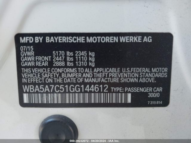 WBA5A7C51GG144612 BMW 528i Xdrive