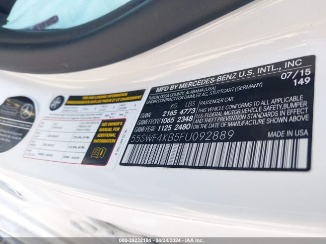 55SWF4KB5FU092889 Mercedes-Benz C 300 4matic/luxury 4matic/sport 4matic
