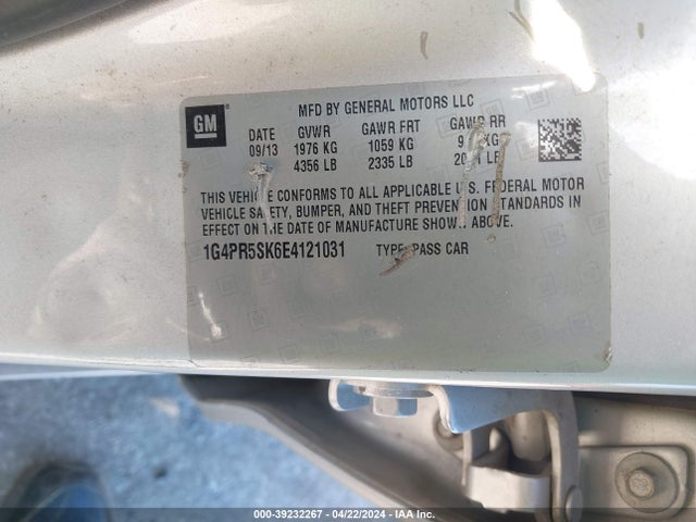 1G4PR5SK6E4121031 Buick Verano Convenience Group