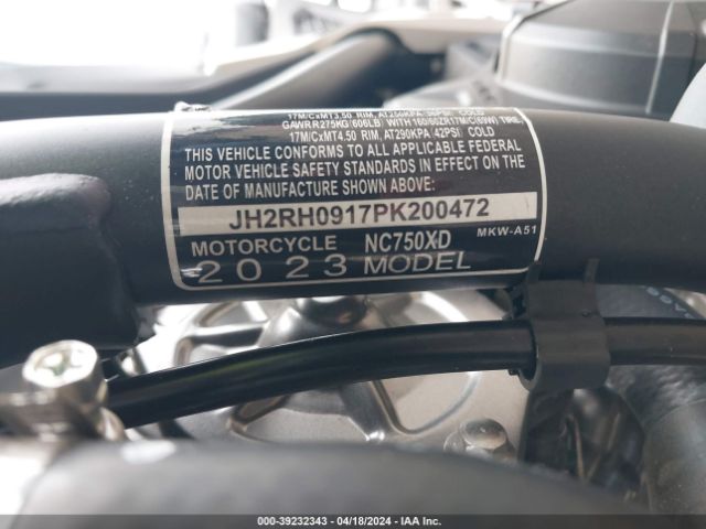 2023 HONDA NC750 JH2RH0917PK200472 Photo 9