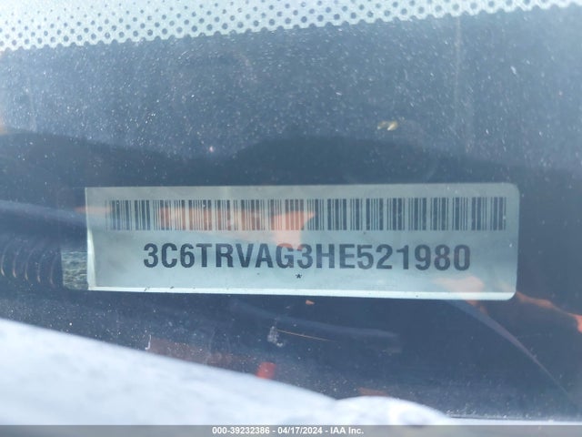 3C6TRVAG3HE521980 RAM Promaster 1500 Low Roof 136 Wb