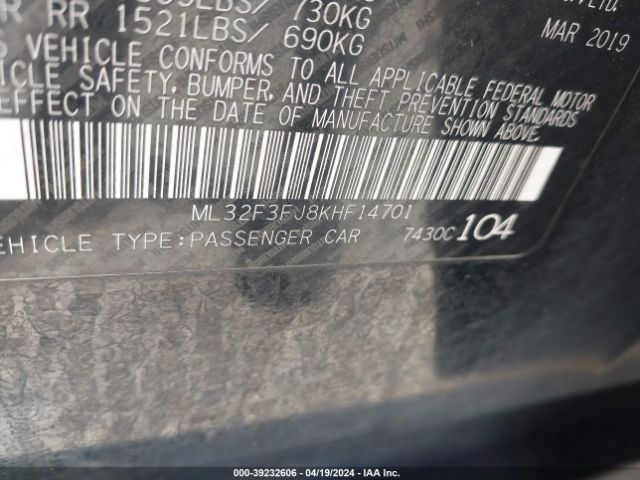 ML32F3FJ8KHF14701 Mitsubishi Mirage G4 Es
