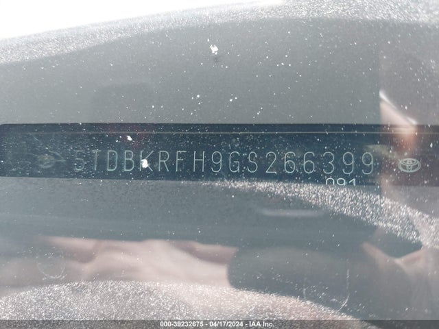 Toyota Highlander Le V6 2016 5TDBKRFH9GS266399 Image 9