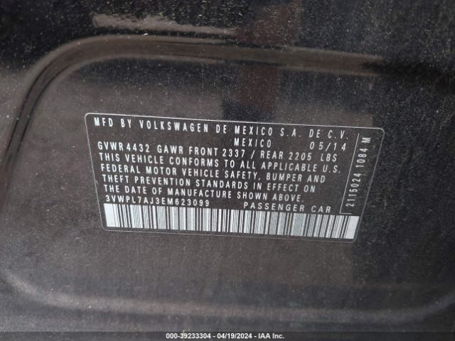 3VWPL7AJ3EM623099 Volkswagen Jetta Sportwagen 2.0l Tdi