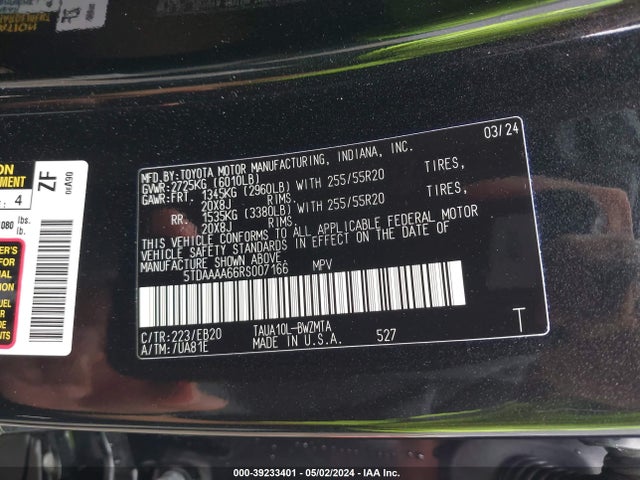 Lexus Tx 350 Premium 2024 5TDAAAA66RS007166 Image 9