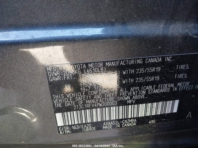 Toyota Rav4 Xle Premium 2023 2T3C1RFV4PW300003 Image 9