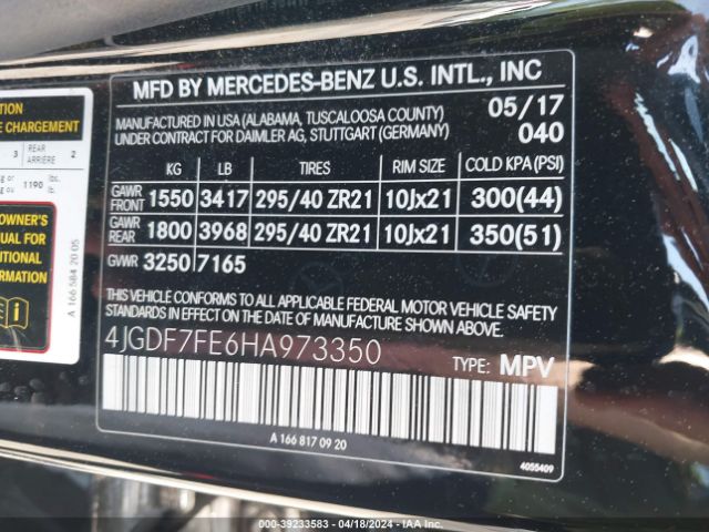 2017 MERCEDES-BENZ AMG GLS 63 4JGDF7FE6HA973350 Photo 8