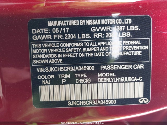 Infiniti Qx30 Premium 2018 SJKCH5CR9JA045900 Image 9