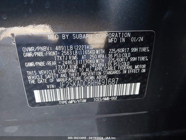 Subaru Forester Premium 2024 JF2SKADC8RH491687 Image 9