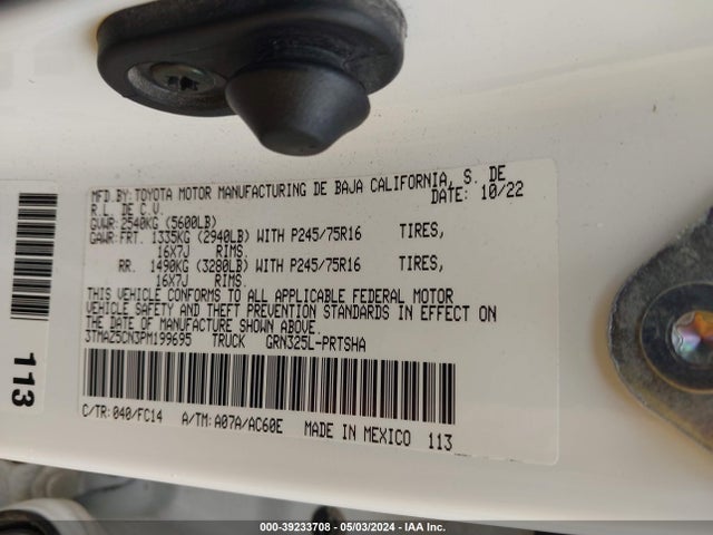 Toyota Tacoma Sr5 V6 2023 3TMAZ5CN3PM199695 Image 9
