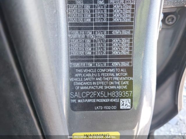 SALCP2FX5LH839357 Land Rover Discovery Sport Se