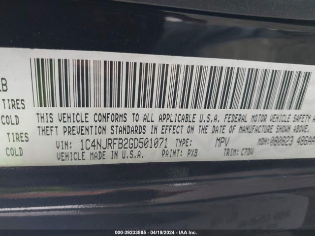 Jeep Patriot Latitude 2016 1C4NJRFB2GD501071 Image 9