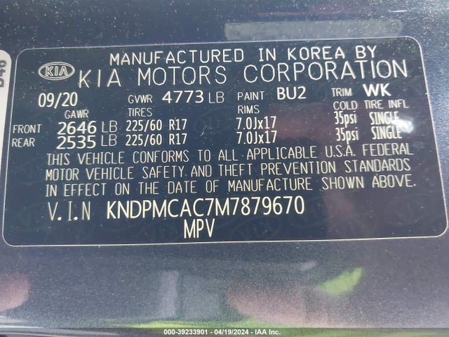 KIA Sportage Lx 2021 KNDPMCAC7M7879670 Image 9