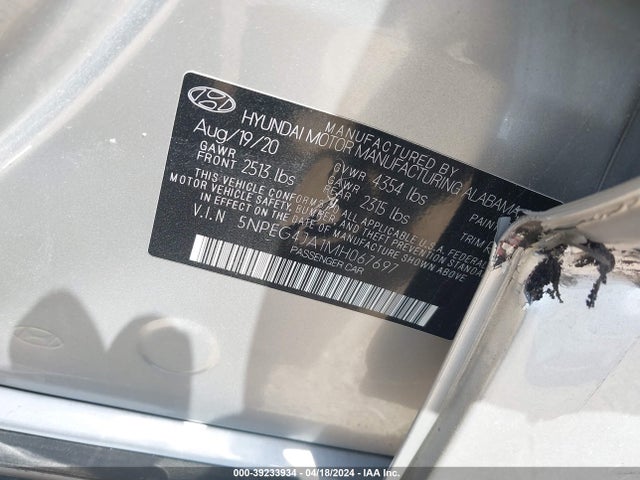 Hyundai SONATA SE 2021 5NPEG4JA1MH067697 Image 9